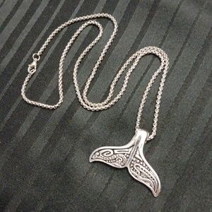 Whale's tail necklace